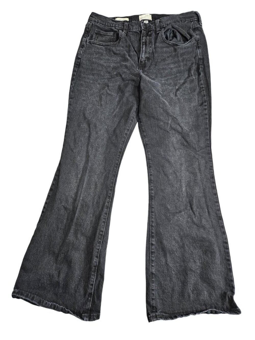 Universal Thread High Rise Flare Jeans Womens 14 Gray Charcoal Stretch Denim